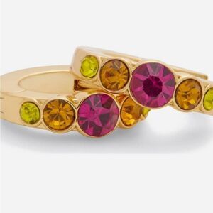 Kurt Geiger London Stone‎ Huggie Earrings- Pink